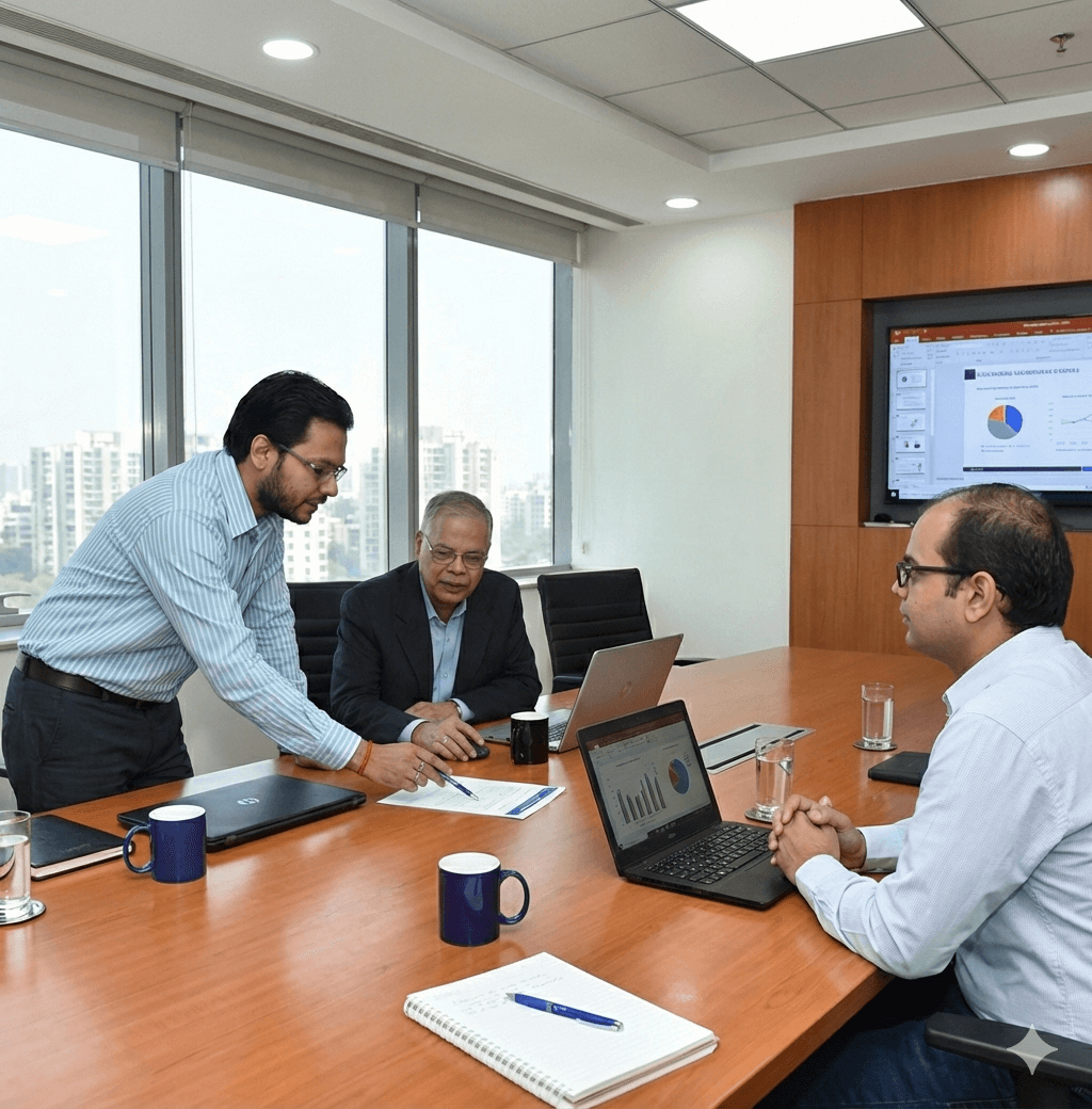 Business discussions at B B Banthia Finance